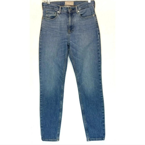 Everlane Jeans Size 26 Crop Medium Wash Mid Rise Classic denim - Picture 2 of 5